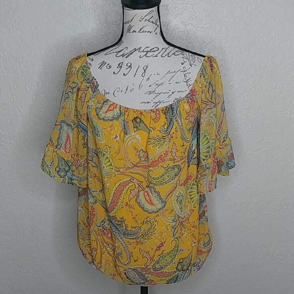Sweet Pea‎ For New York & Company By Stacy Frati Paisley Top Size S